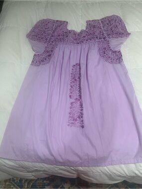 Lavender Embroidered Dress